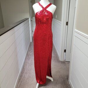 Fabulous Red Sequined Dress for Formal Wear including Valentines' Day